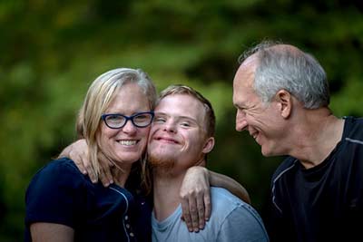 older couple with developmentally disabled child