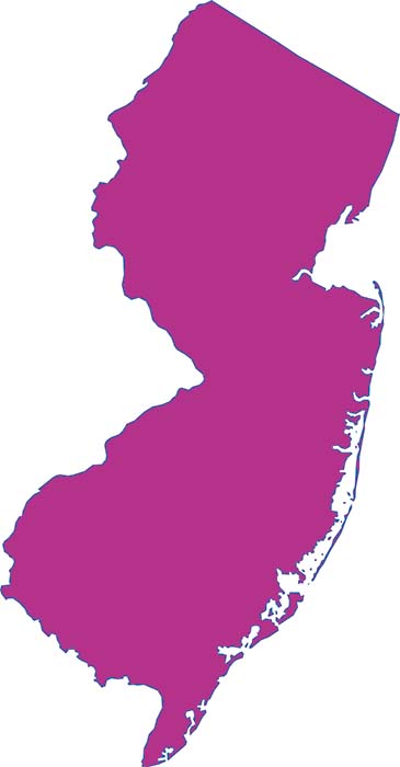 outline of the state of New Jersey