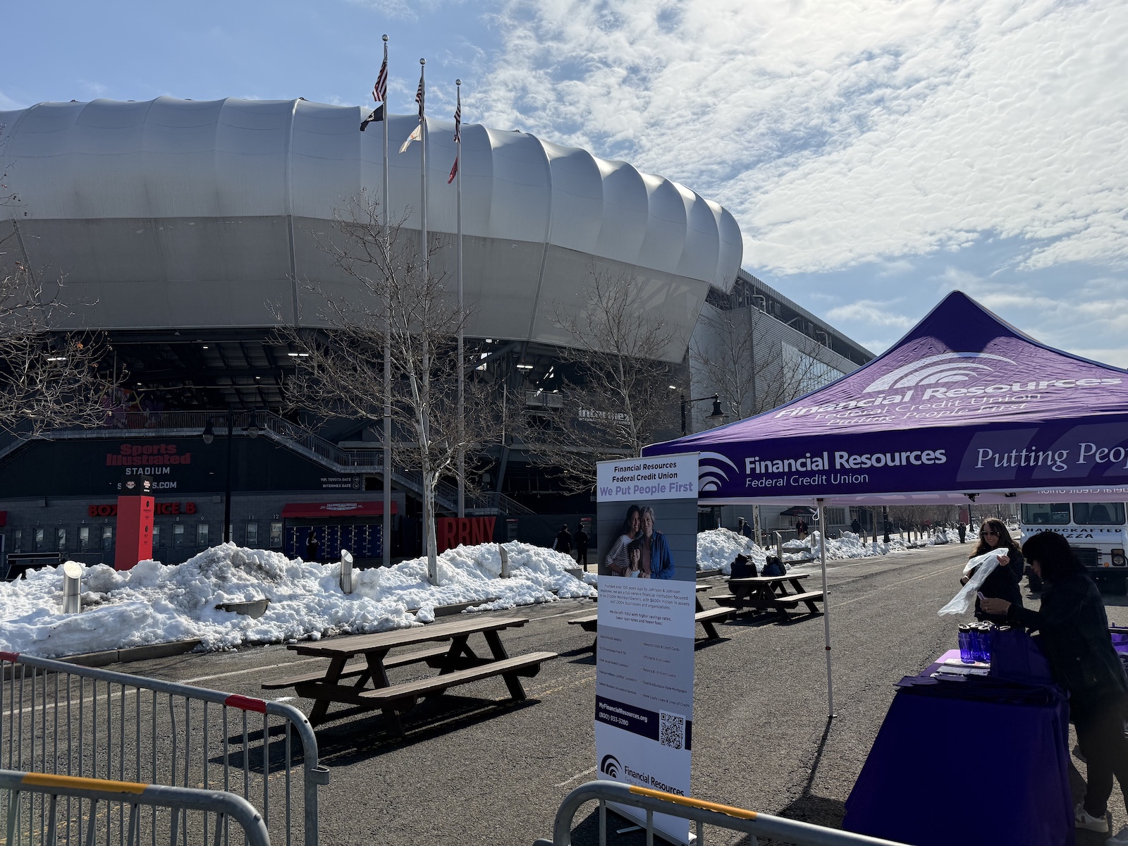 FRFCU tent outside of stadium