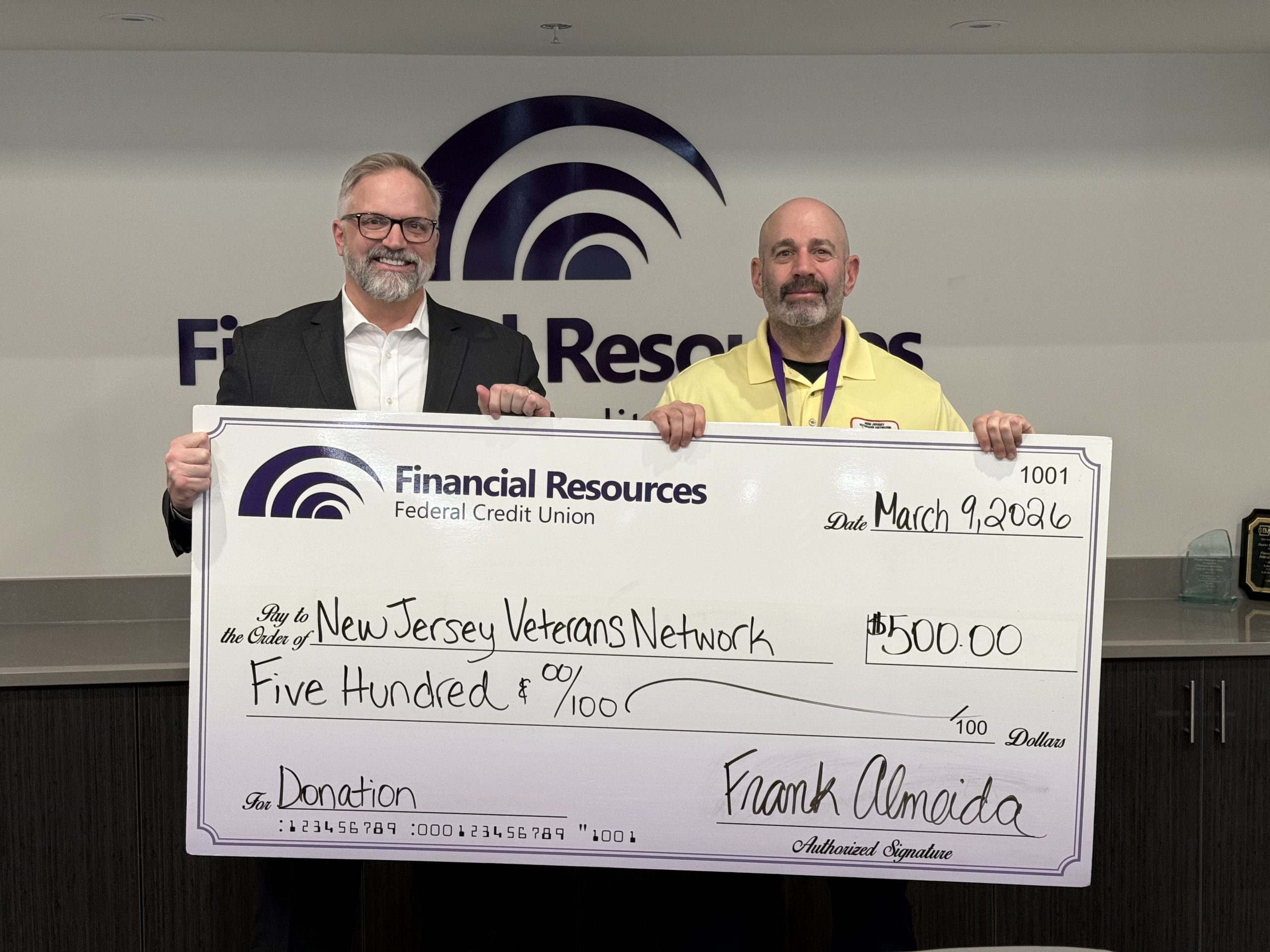 New Jersey Veterans Network Donation