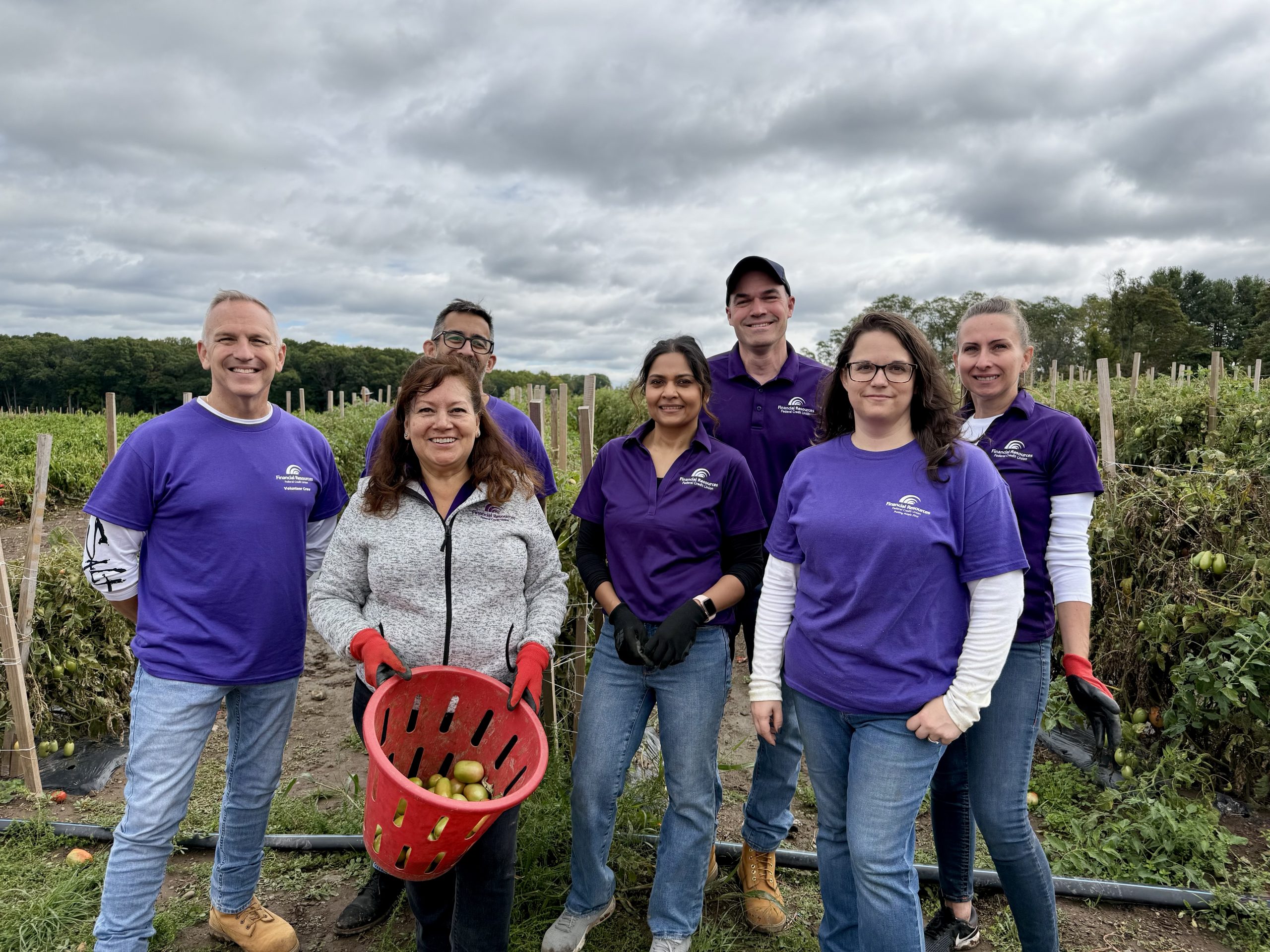 Team FRFCU volunteering with America's Grow-a-Row